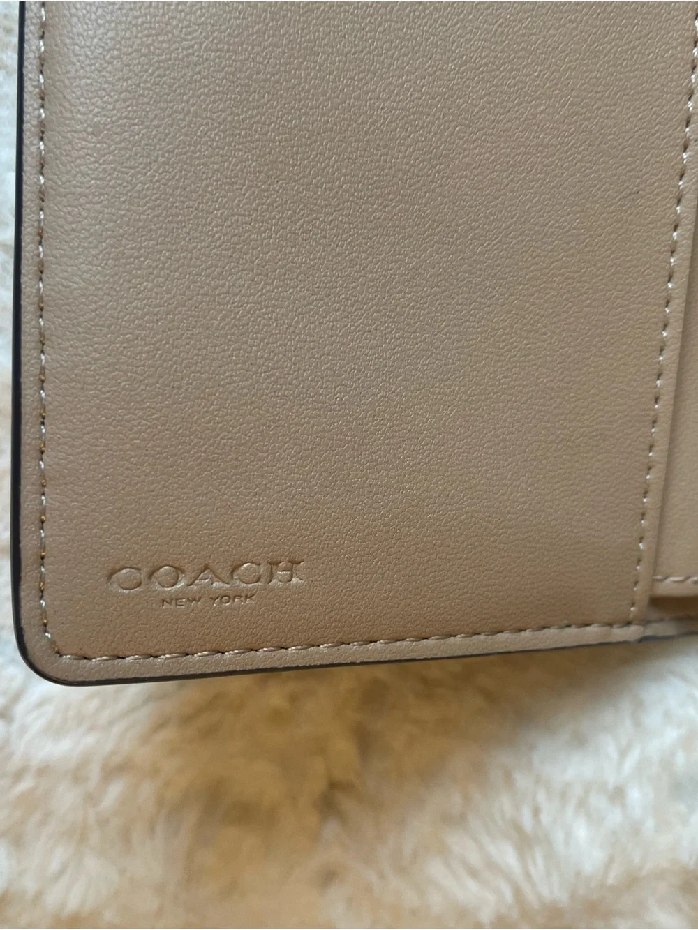 Coach compact leather